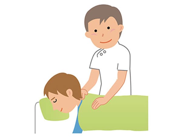 整骨院での施術のイラスト